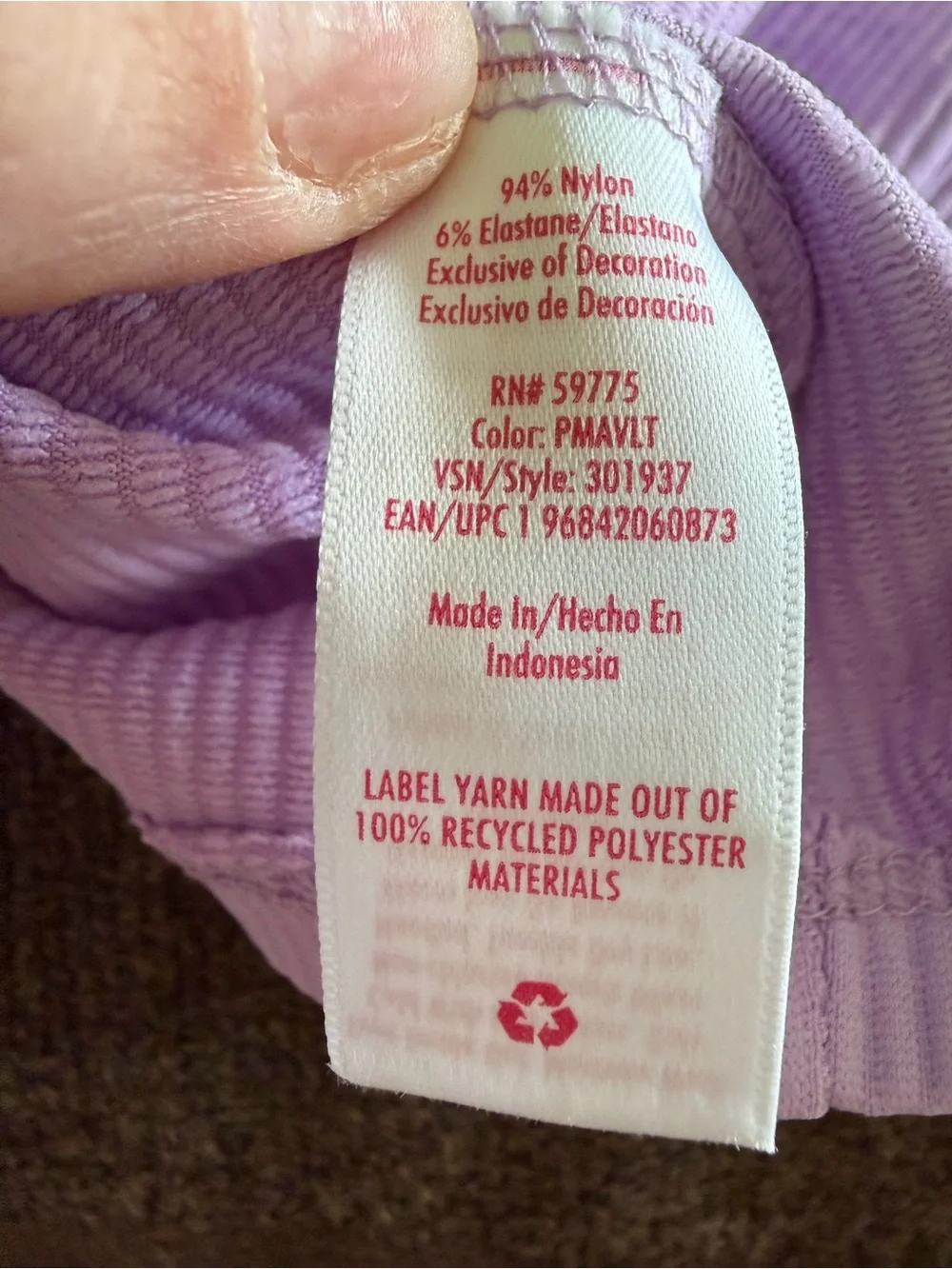Girl’s Justice Lavender Ribbed Tank Size M (10)